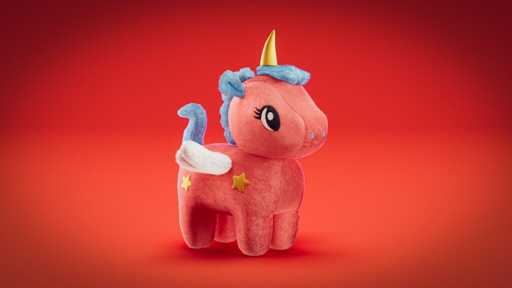 a pink unicorn